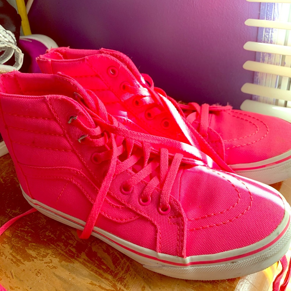 Neon pink vans
